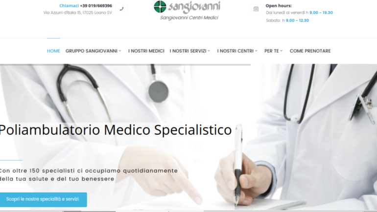 Nuovo sito web per i Centri Medici Sangiovanni!