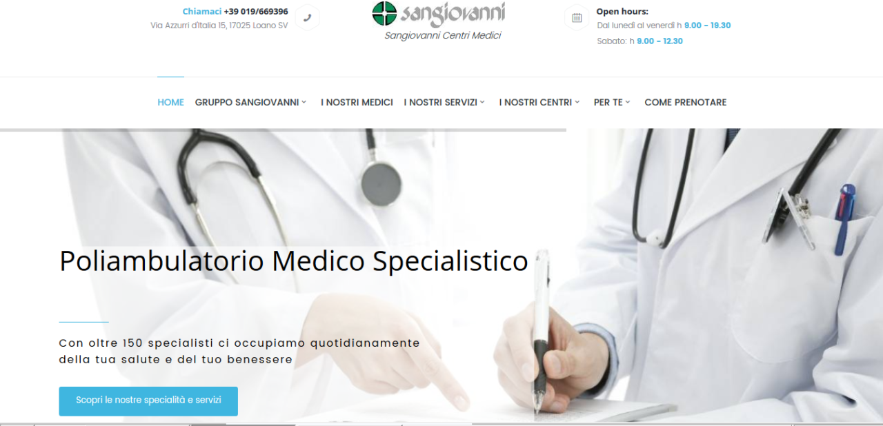 Nuovo sito web per i Centri Medici Sangiovanni!